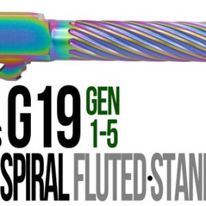 Fits Glock 19 9mm Match Thin Spiral Fluted Barrel Threaded in Radio Active - Polymer80 Shop