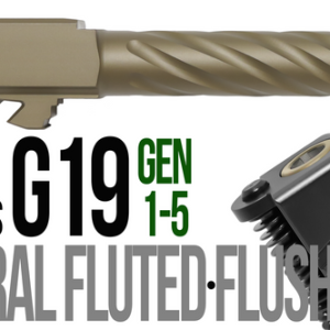 Fits Glock 17 9mm Match Golf Ball Dimpled Barrel in Dark Earth - Polymer80 Shop