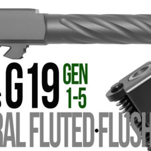 Fits Glock 19 9mm Match Thick Spiral Fluted Barrel 2 Tone in Gold - Polymer80 Shop