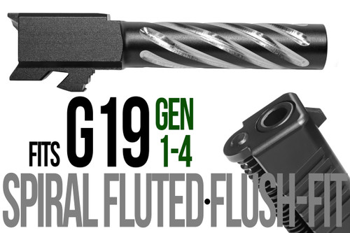 Fits Glock 19 9mm Match Grade Barrel in Flat Gray - Polymer80 Shop