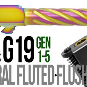 Fits Glock 17 9mm Match Thin Spiral Fluted Barrel in Radio Active - Polymer80 Shop