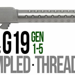 Fits Glock 19 9mm Match Grade Barrel Golf Ball Dimpled in Flat Gray - Polymer80 Shop