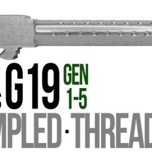 Fits Glock 17 9mm Match Golf Ball Dimpled Barrel Threaded in Flat Gray - Polymer80 Shop