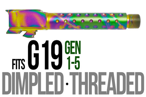 Fits Glock 19 9mm Match 5 Sided Flat Fluted Barrel Threaded in Python - Polymer80 Shop