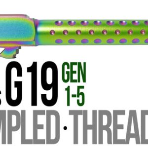 Fits Glock 19 9mm Match Thick Spiral Fluted Barrel Threaded in Radio Active - Polymer80 Shop