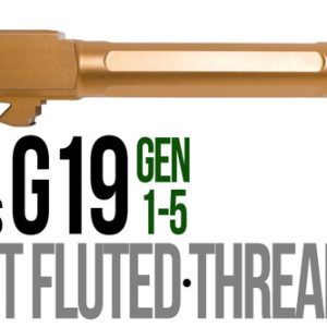 Fits Glock 19 9mm Match Golf Ball Dimpled Barrel Threaded in Copper - Polymer80 Shop