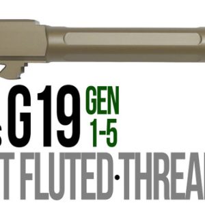 Fits Glock 19 9mm Match Straight Fluted Barrel Threaded in Dark Earth - Polymer80 Shop