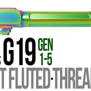 Fits Glock 19 9mm Match Grade Barrel Golf Ball Dimpled in Radio Active - Polymer80 Shop