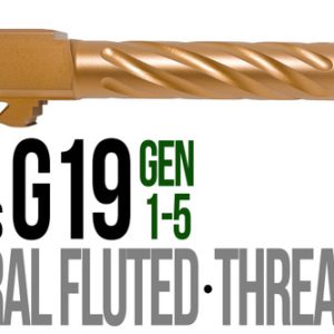 Fits Glock 19 9mm Match Straight Fluted Barrel Threaded in Copper - Polymer80 Shop