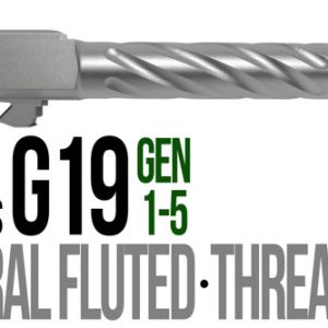 Fits Glock 19 9mm Match Golf Ball Dimpled Barrel Threaded in Flat Gray - Polymer80 Shop