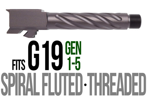Fits Glock 19 9mm Match Golf Ball Dimpled Barrel Threaded in Plum - Polymer80 Shop