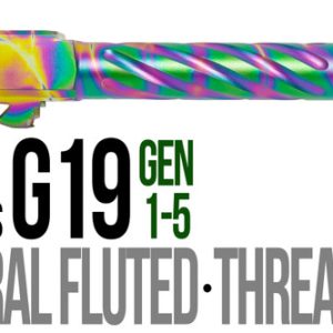 Fits Glock 19 9mm Match Thick Spiral Fluted Barrel Threaded in Chameleon - Polymer80 Shop