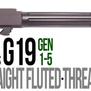 Fits Glock 19 9mm Match 5 Sided Flat Fluted Barrel Threaded in Plum - Polymer80 Shop