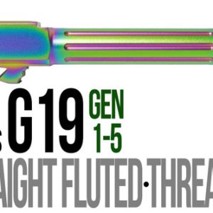 Fits Glock 19 9mm Match 5 Sided Flat Fluted Threaded Barrel in Radio Active - Polymer80 Shop
