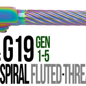 Fits Glock 19 9mm Match Thick Spiral Fluted Barrel in Radio Active - Polymer80 Shop