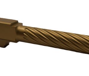 Fits Glock 19 9mm Match Thin Spiral Fluted Threaded Barrel in Gold - Polymer80 Shop
