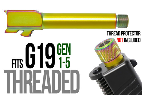 Fits Glock 19 New 9mm Match Grade Barrel threaded in Dark Earth - Polymer80 Shop