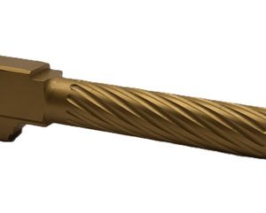 Fits Glock 17 9mm Match Thin Spiral Fluted Threaded Barrel in Gold - Polymer80 Shop