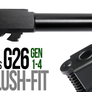 Fits Glock 19 9mm Match Thick Spiral Fluted Barrel Threaded in Python - Polymer80 Shop