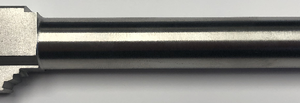 Fits Glock 17 9mm Match Thick Spiral Fluted Barrel Threaded in Naked Stainless Steel - Polymer80 Shop