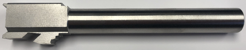 Fits Glock 17 9mm Match Thick Spiral Fluted Barrel Threaded in Naked Stainless Steel - Polymer80 Shop