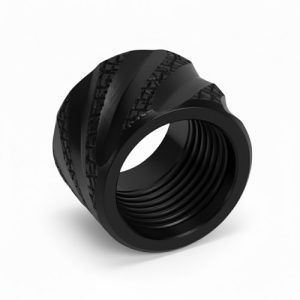 Thread Protector 1/2 x 28 (9mm & .357SIG Barrel) Knurled Thick Spiral in Gold - Polymer80 Shop