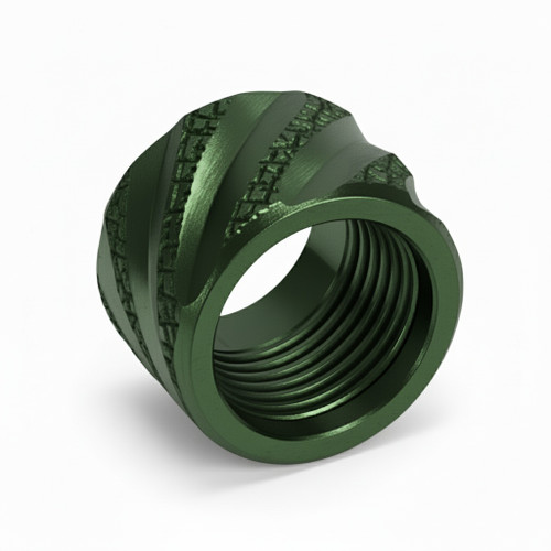 Thread Protector 1/2 x 28 (9mm & .357SIG Barrel) Knurled Thick Spiral in Violet - Polymer80 Shop