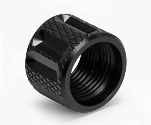Thread Protector 1/2 x 28 (9mm & .357SIG Barrel) Knurled Straight Fluted in Gold - Polymer80 Shop