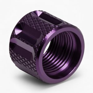 Thread Protector 1/2 x 28 (9mm & .357SIG Barrel) Knurled Straight Fluted in Red - Polymer80 Shop