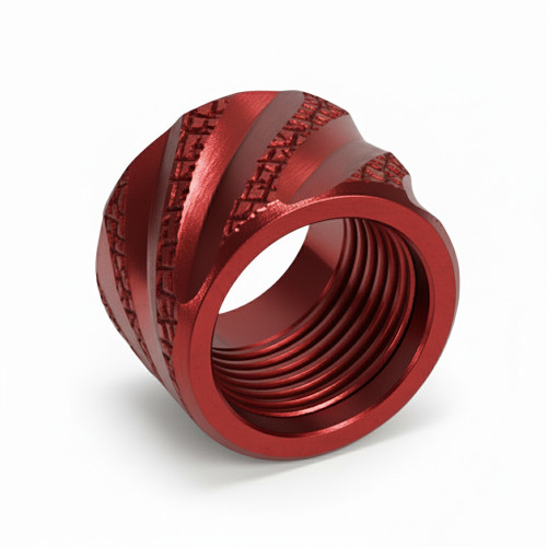 Thread Protector 1/2 x 28 (9mm & .357SIG Barrel) Knurled Straight Fluted in Naked - Polymer80 Shop