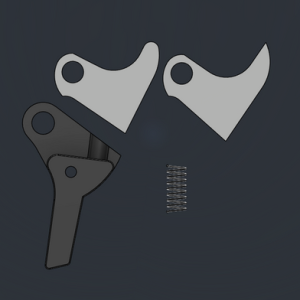 FRTv2 Curved Face Trigger Kit - 2 Stainless Steel Trips Fits Glock - Polymer80 Shop