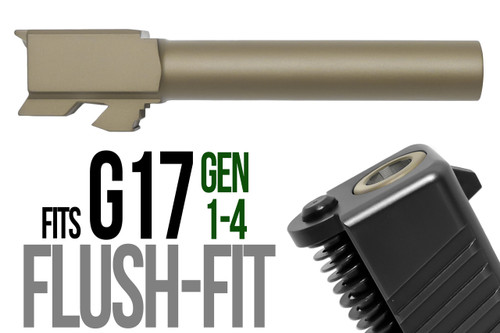 Fits Glock 19 9mm Flush Fit Barrel in Gold - Polymer80 Shop