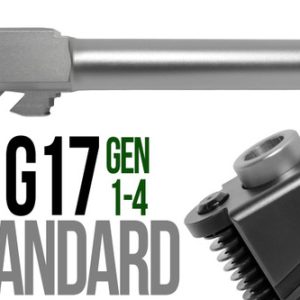 Fits Glock 17 New  9mm Match Grade Barrel threaded in Flat Gray - Polymer80 Shop