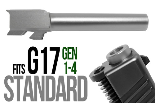 Fits Glock 17 New 9mm Match Grade Barrel threaded in Flat Gray - Polymer80 Shop