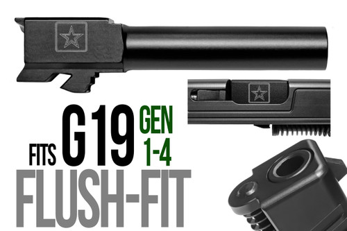 Marine Logo Combat Armory barrel Fits Glock 19 New 9mm Match Grade Barrel threaded - Polymer80 Shop