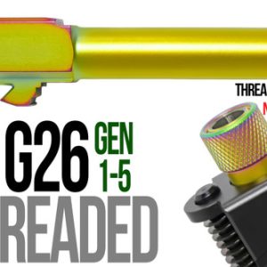 Fits Glock 19 9mm Match Thick Spiral Fluted Barrel Threaded 2 Tone - Polymer80 Shop