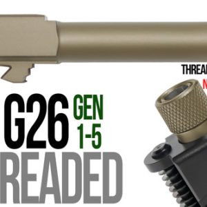 Fits Glock 26  9mm Match Threaded Barrel in Radio Active - Polymer80 Shop