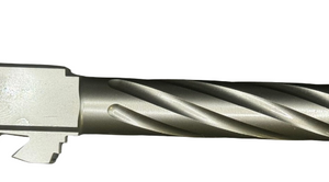 Fits Glock 17 9mm Match Chunky Spiral Fluted Barrel Threaded in Flat Gray - Polymer80 Shop