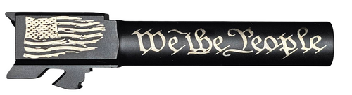 We the People Logo Combat Armory barrel Fits Glock 19 New 9mm Match Grade Barrel Threaded - Polymer80 Shop